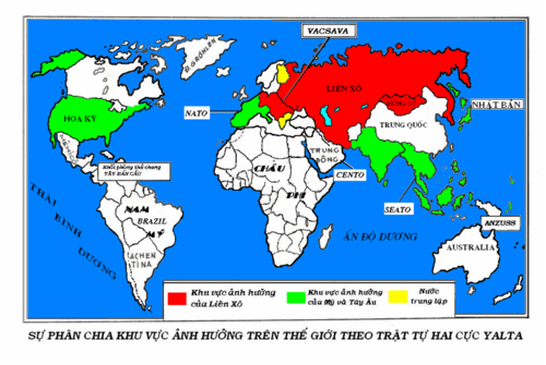 Bản đồ phân chia khu vực ảnh hưởng của các nước Đồng minh